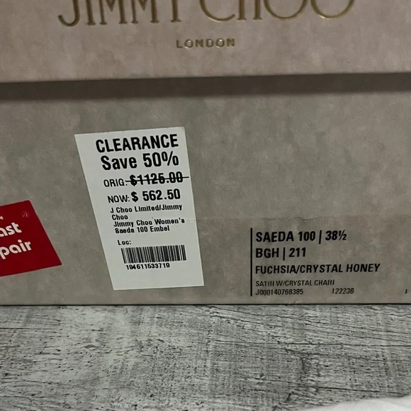 Jimmy Choo Saeda 100 fuschia crystal heels - Picture 13 of 14